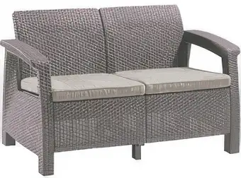 Садовый диван Keter Corfu Love Seat 227644 (капучино) – изображение в каталоге