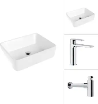 Умывальник Lauter 21675 + Reef 21CK678C с сифоном 21635CH (хром) - изображение в каталоге