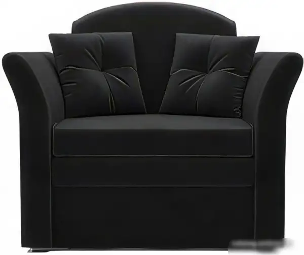 Кресло-кровать Мебель-АРС Малютка №2 (велюр, черный НВ-178 17)