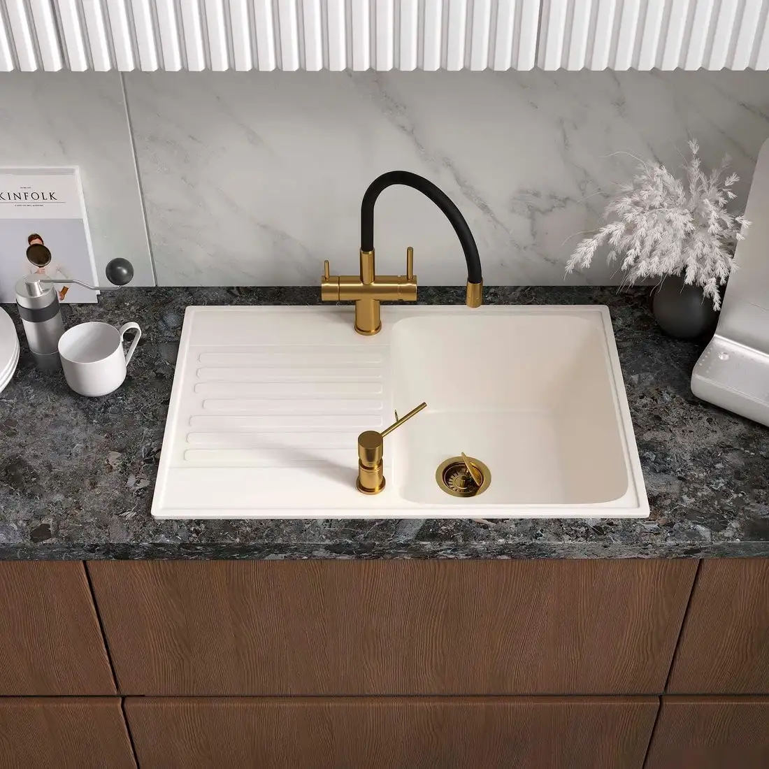 Кухонная мойка Reflexion Bolero RF0574WH - фото товара