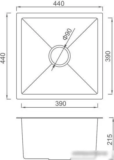 Кухонная мойка Gappo GS4444 - фото товара