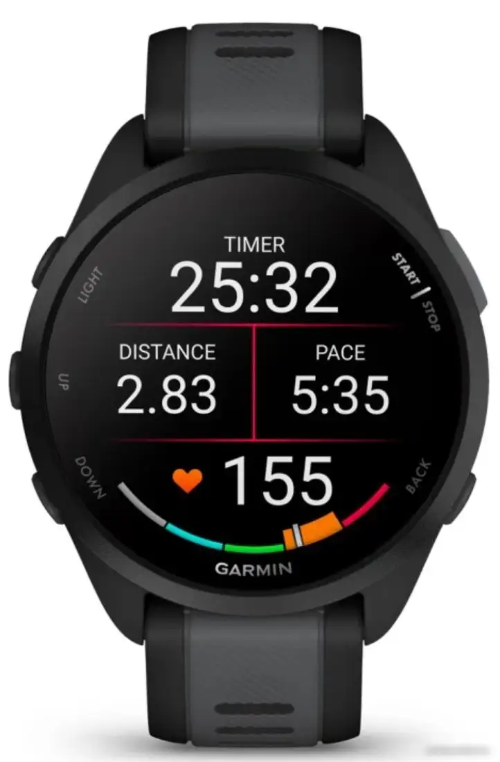 Умные часы Garmin Forerunner 165 (черный/сланцево-серый) – фото товара