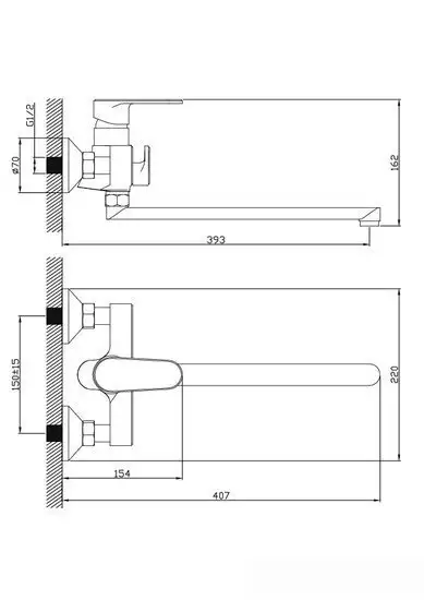 Смеситель Diadonna D86-222117BL - фото товара