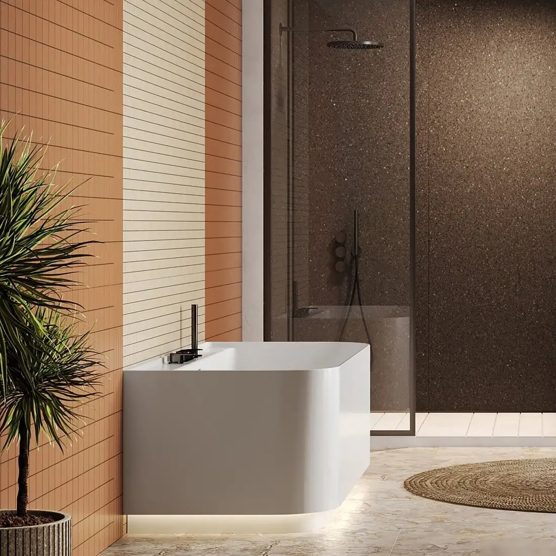 Ванна Belux Атланта ВА-1700 (с подставкой, подсветкой, белый) - фото товара