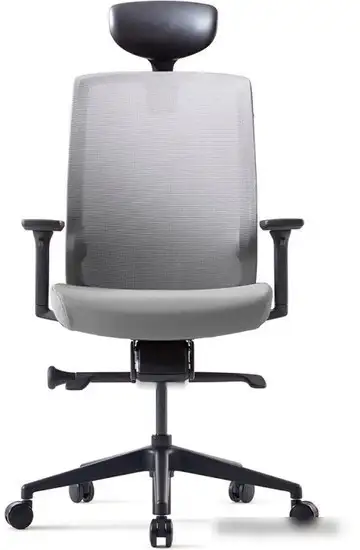 Кресло Bestuhl J1 Black Pl с подголовником (серый) – фото товара