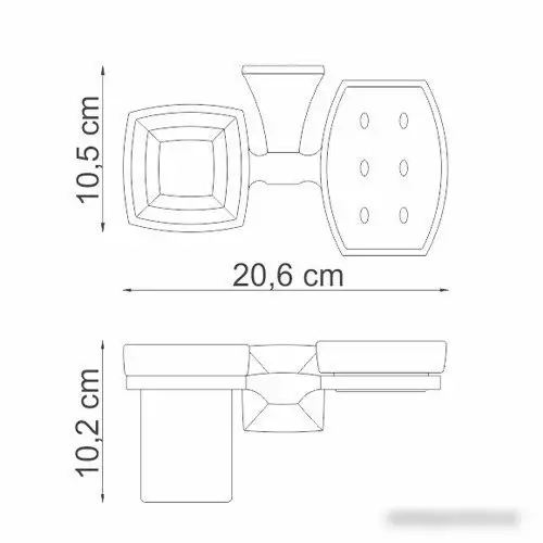 Держатель для мыльницы и стакана Wasserkraft Wern K-2526 – фото товара