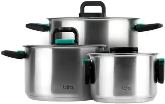 Набор кастрюль Lara Изумруд LR02-123 – изображение в каталоге