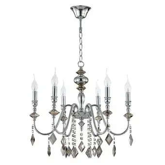 Подвесная люстра Crystal Lux Mercedes SP6 Chrome/Smoke – изображение в каталоге