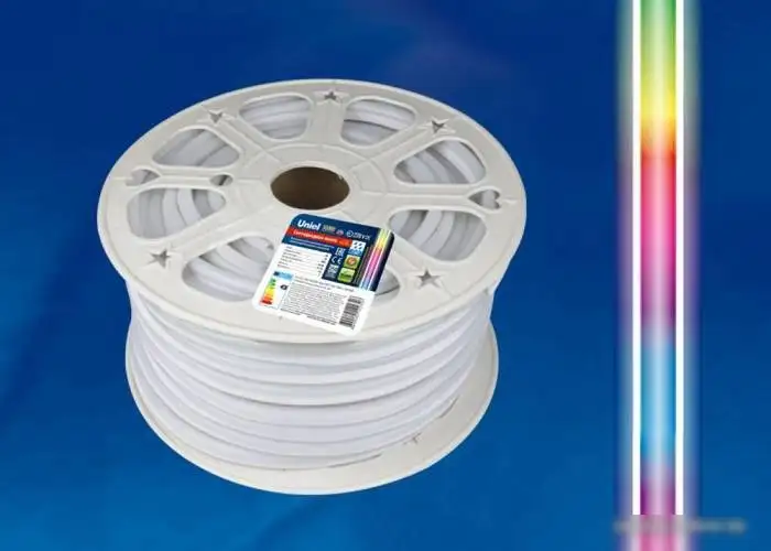 Гибкий неон Uniel ULS-N22-5050-80LED/m-8mm-IP67-220V-10W/m-50M-RGB – фото товара