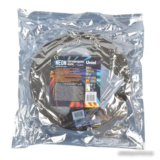 Светодиодная лента Uniel ULS-N11-2835-120LED-m-8mm-IP67-DC24V-10W-m-15M-6500K – фото товара