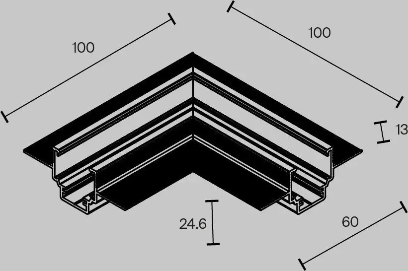 Соединитель треков Maytoni Technical Exility для встраиваемого низкопрофильного шинопровода TRAM034CL-42B – фото товара