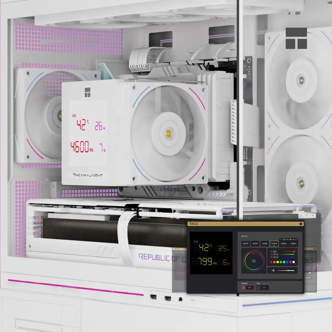 Кулер для процессора Thermalright Phantom Spirit 120 Digital SNOW (черный) – фото товара