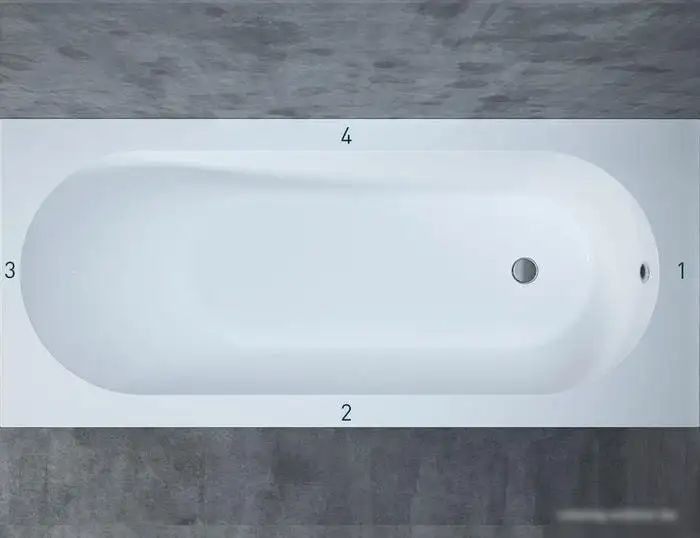 Ванна Salini Ornella 180x80 102322M (S-Stone, матовый) - фото товара