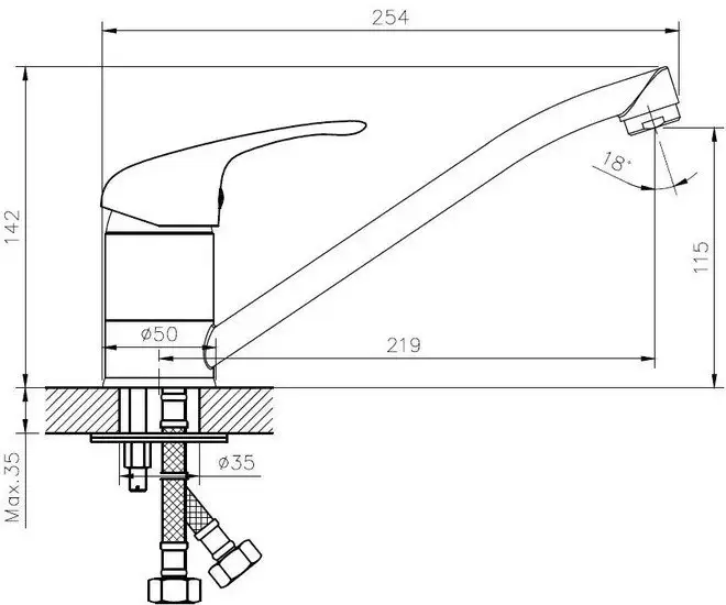 Смеситель Esko K14 Black - фото товара