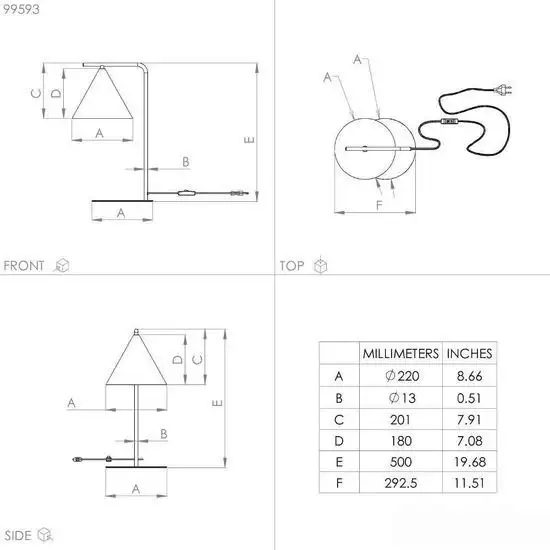 Настольная лампа Eglo Narices 99593