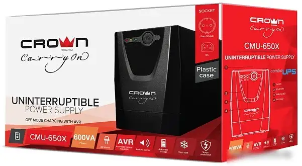 Источник бесперебойного питания CrownMicro CMU-650X – фото товара