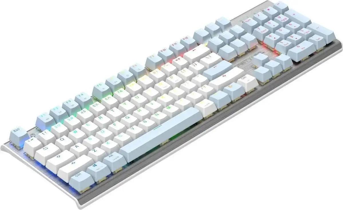 Клавиатура A4Tech Fstyler FS100 Neon (серебристый/голубой) – фото товара