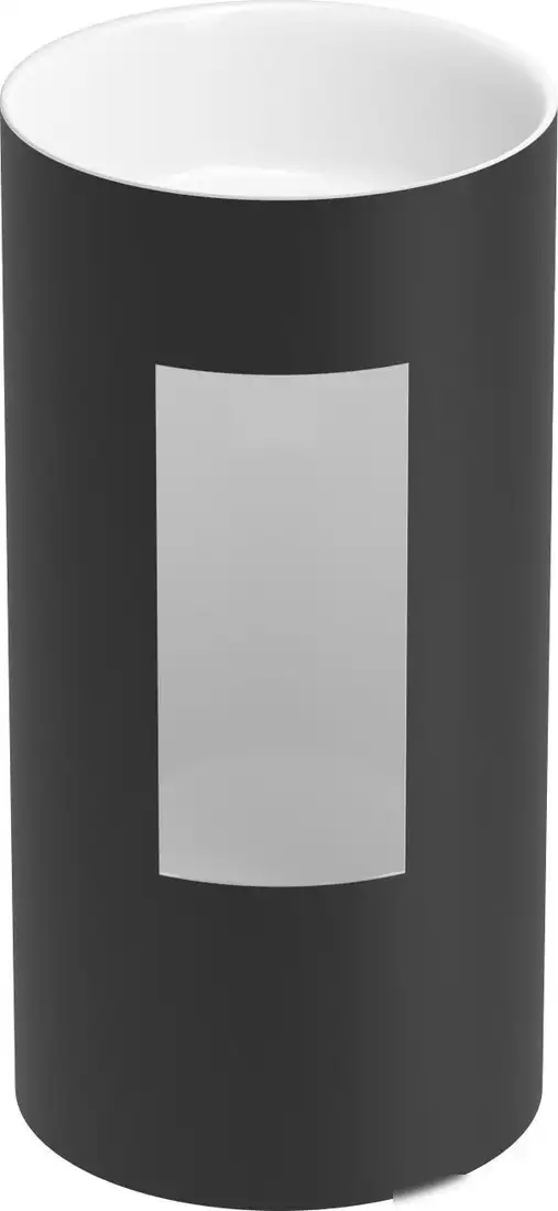 Умывальник Wellsee Chalice Perfection 230613000 (отдельностоящий, без отверстия под смеситель, матовый черный/глянцевый белый) - фото товара