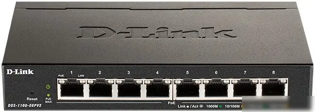 Управляемый коммутатор 2-го уровня D-Link DGS-1100-08PV2/A4A – фото товара