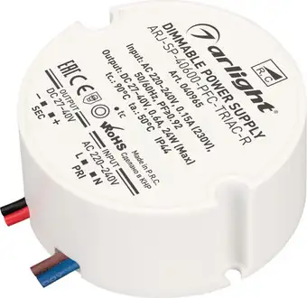 Блок питания Arlight ARJ-SP-40600-PFC-TRIAC-R 040965 – изображение в каталоге
