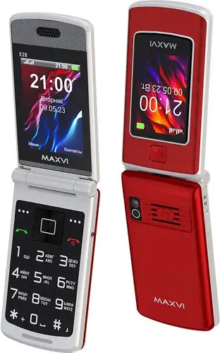 Телефон Maxvi E28 (красный) – изображение в каталоге