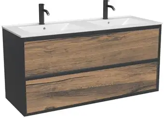 ЗОВ Тумба с умывальником Парма 120 P120LAN0MAMC1B-OL120 (антрацит/аттик) – изображение в каталоге