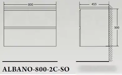 BelBagno Тумба под умывальник ALBANO-800-2C-SO-RR – фото товара