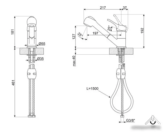 Смеситель Smeg MD10CR3 - фото товара