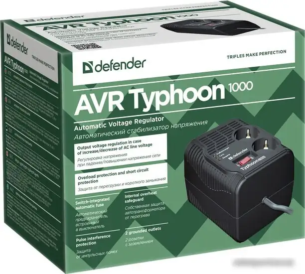 Стабилизатор напряжения Defender AVR Typhoon 1000 – фото товара