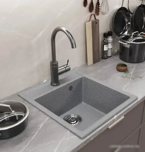 Кухонная мойка Mixline ML-GM28 552097 (темно-серый) - фото товара