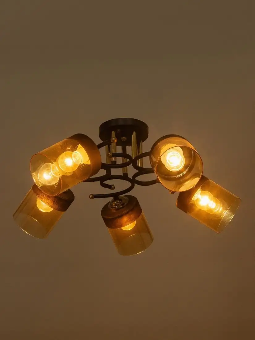 Люстра средней высоты BayerLux Элла 9717734 (черный) – фото товара