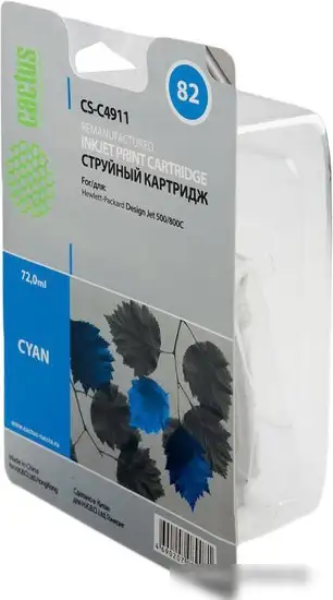 Картридж CACTUS CS-C4911 (аналог HP 82 (C4911A)) – фото товара