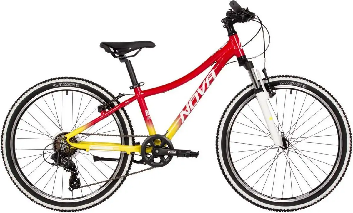 Велосипед Novatrack Katrina 7.V 24 р.10 2025 24AHV.KATRINA.12YRD5 (красный/желтый) – фото товара