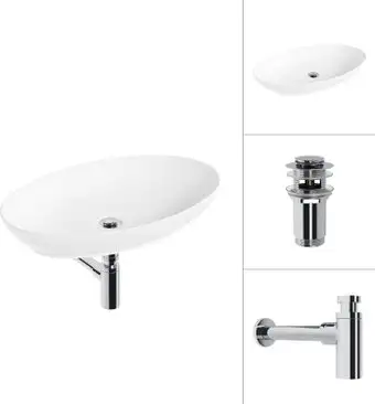 Умывальник Lauter 21571 + клапан 21190CH + сифон 21635CH (хром) - изображение в каталоге