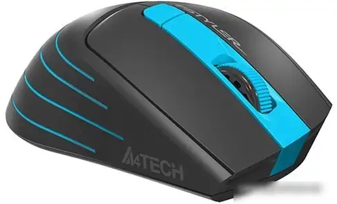 Мышь A4Tech Fstyler FG30S (черный/голубой) – фото товара