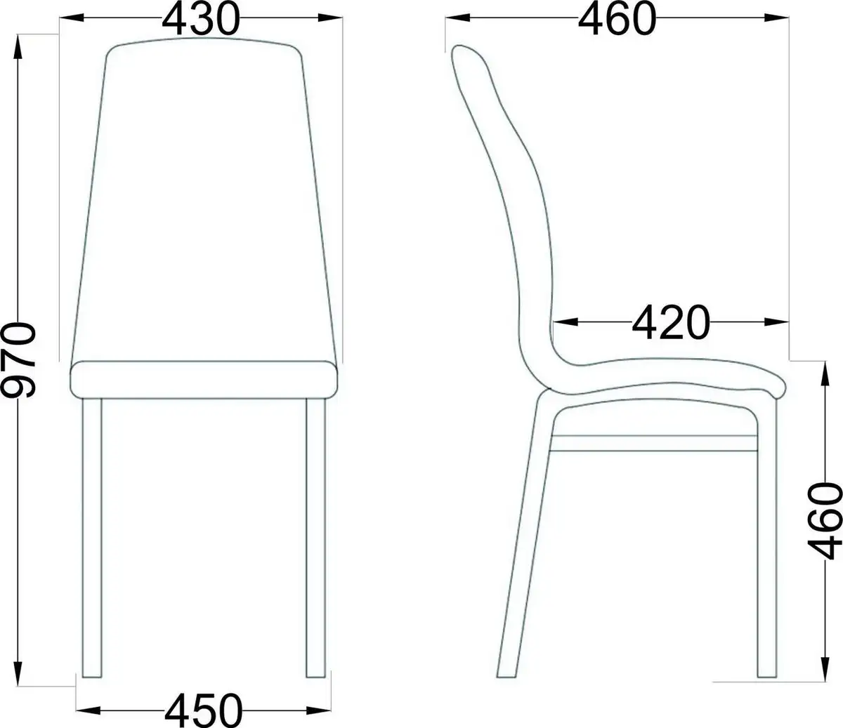 Стул AksHome Adele (серая ткань Seattle 005/хром) – фото товара