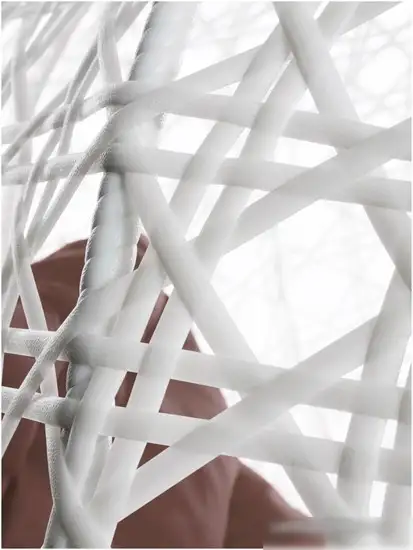 Подвесное кресло M-Group Для двоих Люкс 11510105 (белый ротанг/коричневая подушка) – фото товара