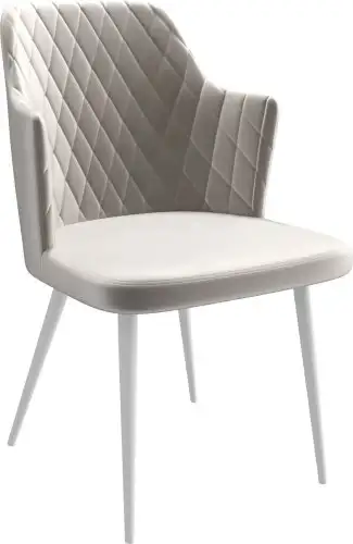 Стул с подлокотниками Мамадома Freddy (d08 Platinum Lux/белый)