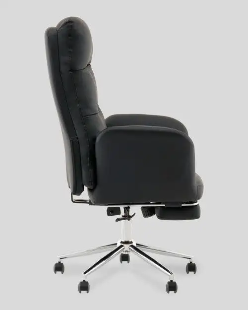 Офисное кресло TopChairs Solid с оттоманкой DD-004-OT (черный) – фото товара