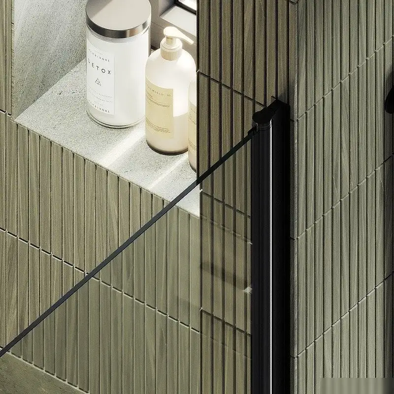 Душевая дверь MaybahGlass 198x60 MGD-797-6 (прозрачное стекло/черный) - фото товара