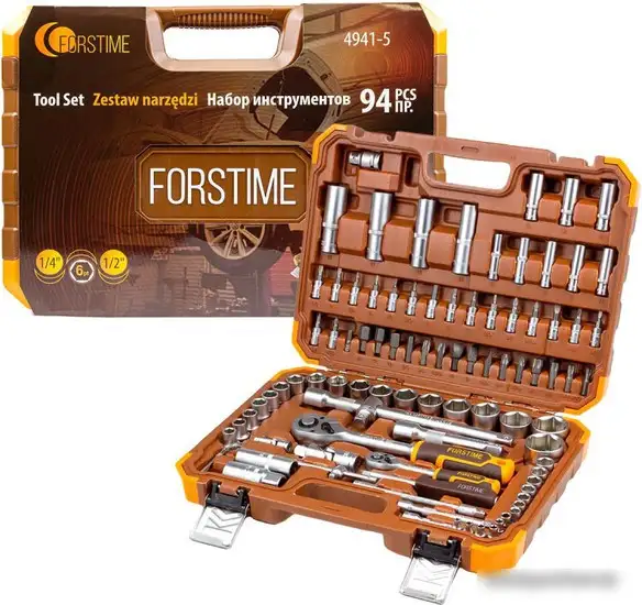 Универсальный набор инструментов Forstime FT-4941-5 (94 предмета) – фото товара