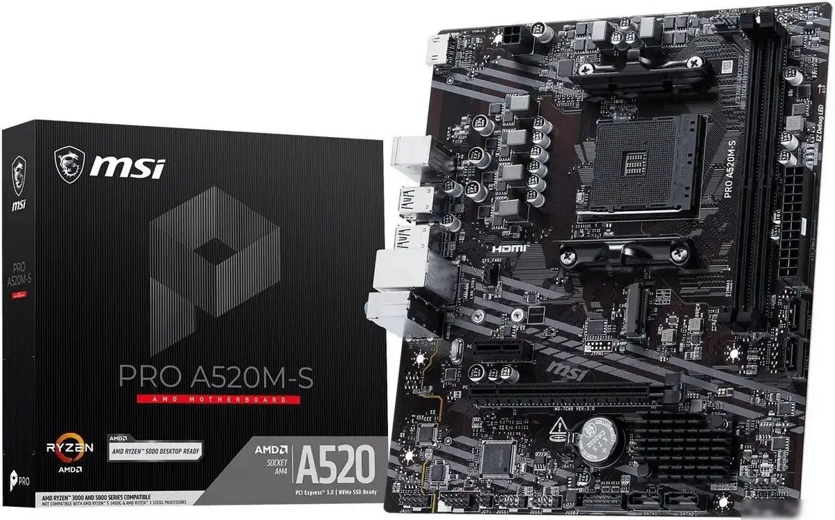 Материнская плата MSI Pro A520M-S – фото товара