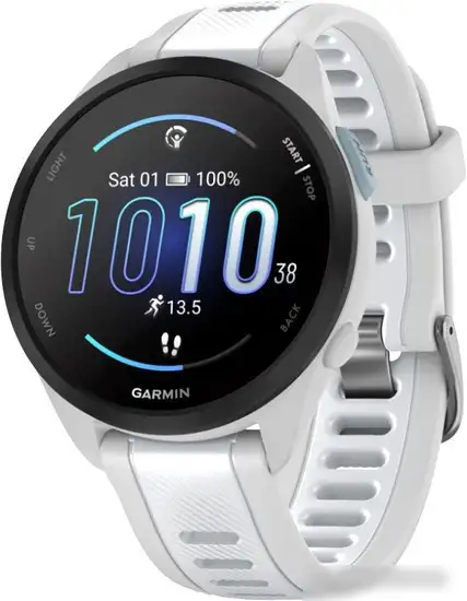 Умные часы Garmin Forerunner 165 (туманно-серый/белый камень) – изображение в каталоге