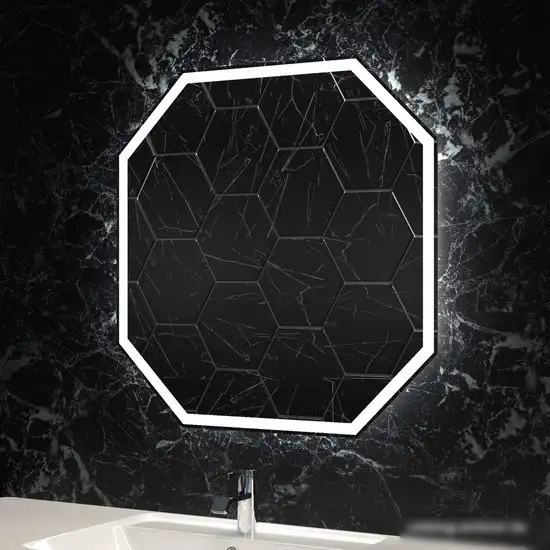 Пекам Зеркало LED Octagon-80x80spcl (сенсор прикосн./подогрев/часы) – фото товара