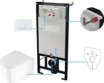 Унитаз подвесной Deante Jasmin CDJA6ZPW - изображение в каталоге