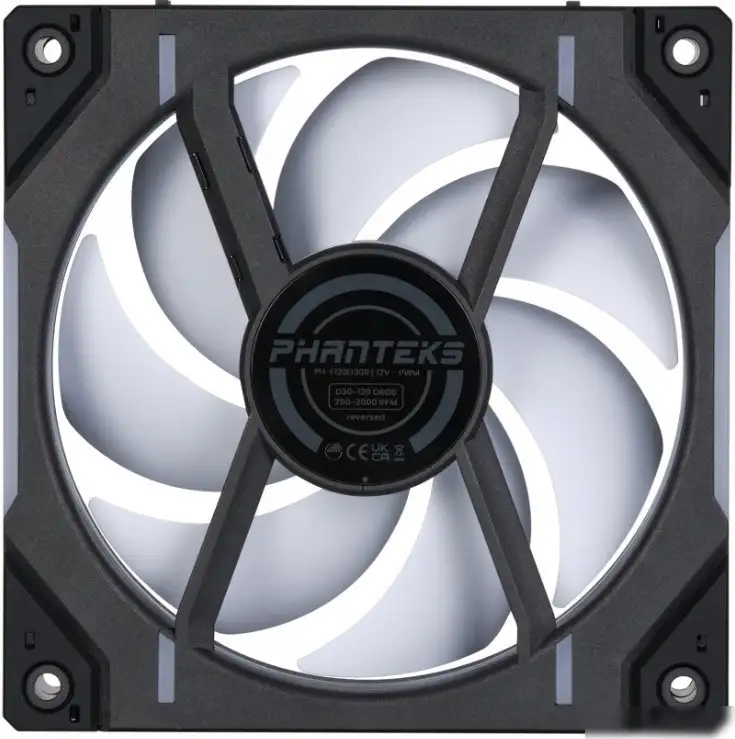 Вентилятор для корпуса Phanteks D30-120 D-RGB Reversed Black PH-F120D30R_DRGB_PWM_BK01 – фото товара
