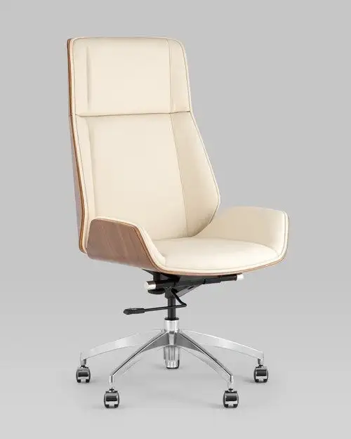 Офисное кресло TopChairs Crown SN A312 8383-1 Walnut Back (бежевый) – фото товара