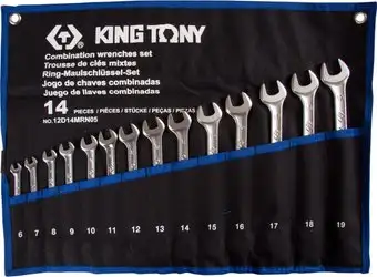 Набор ключей King Tony 12D14MRN05 (14 предметов) – изображение в каталоге