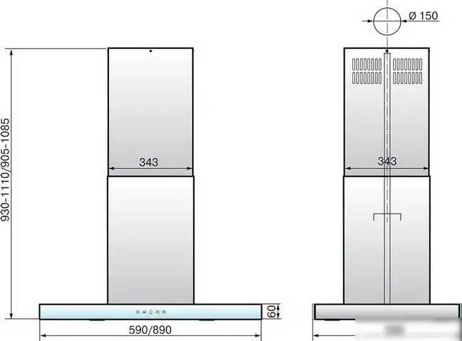 Кухонная вытяжка Elikor Агат Island 90Н-1000-Е4Д (нержавеющая сталь/черный) - фото товара
