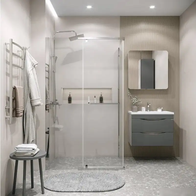 Душевая стенка Grossman Pragma 80x195 200.K33.03.80.10.00 (хром/стекло прозрачное) - фото товара